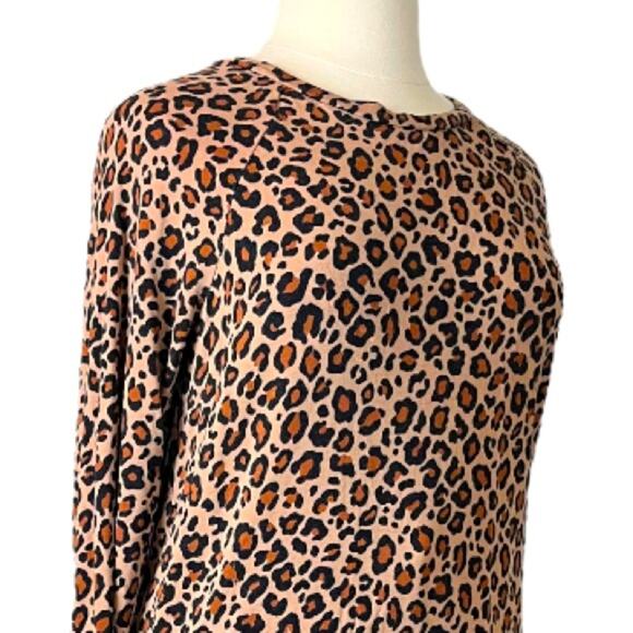 iRelax Pajama Set Jersey Knit Jogger Pant & Long Sleeve Top Leopard Women’s L/XL - Picture 7 of 13